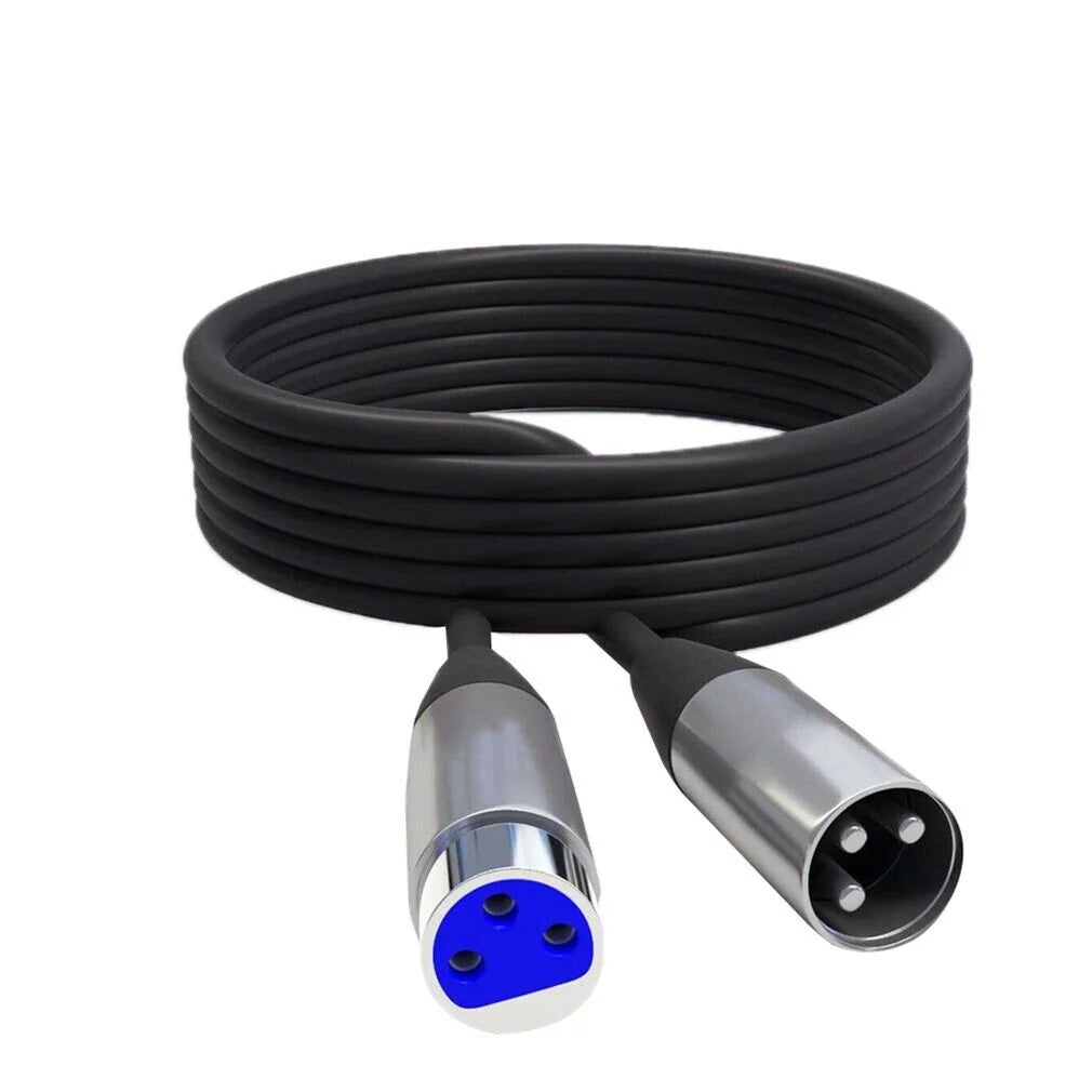 XLR Microphone MIC 3-Pin Male to Female Cable Cord Connector Extension Shielded
