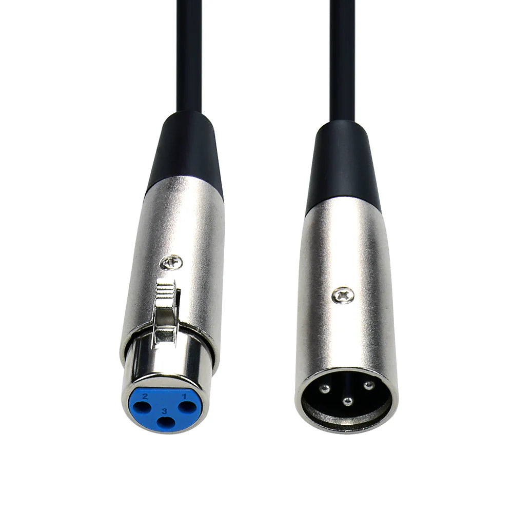XLR Microphone MIC 3-Pin Male to Female Cable Cord Connector Extension Shielded
